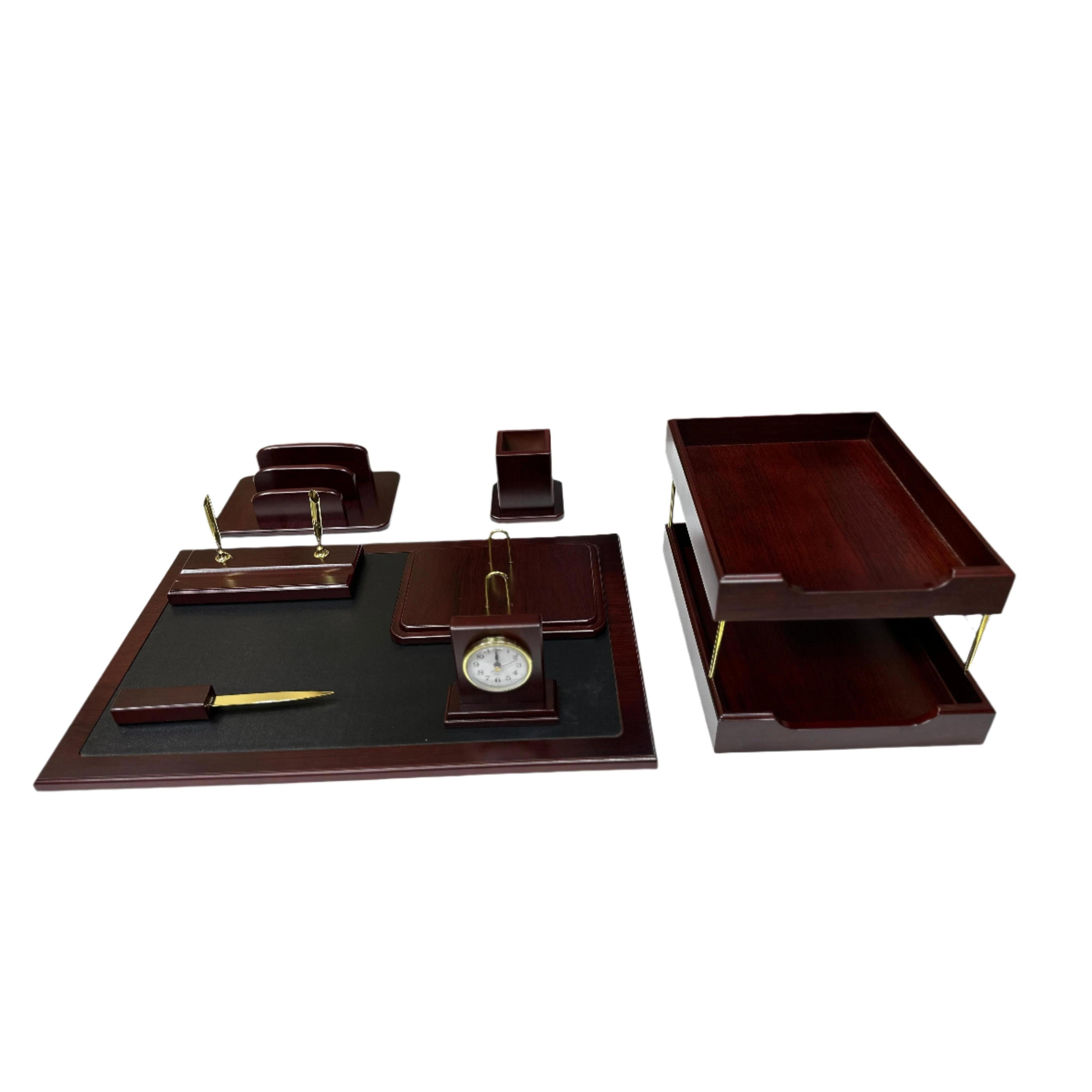 Wooden Desk Organizer Set 109 - Set of 8