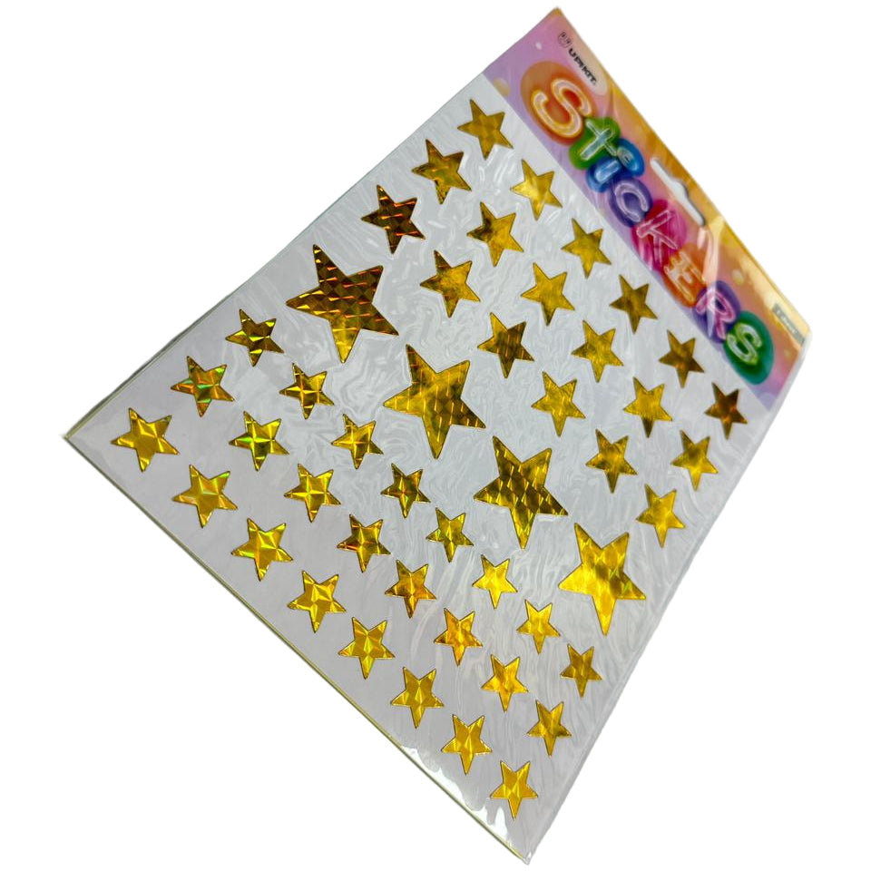 Golden Star Stickers - 1 Sheet