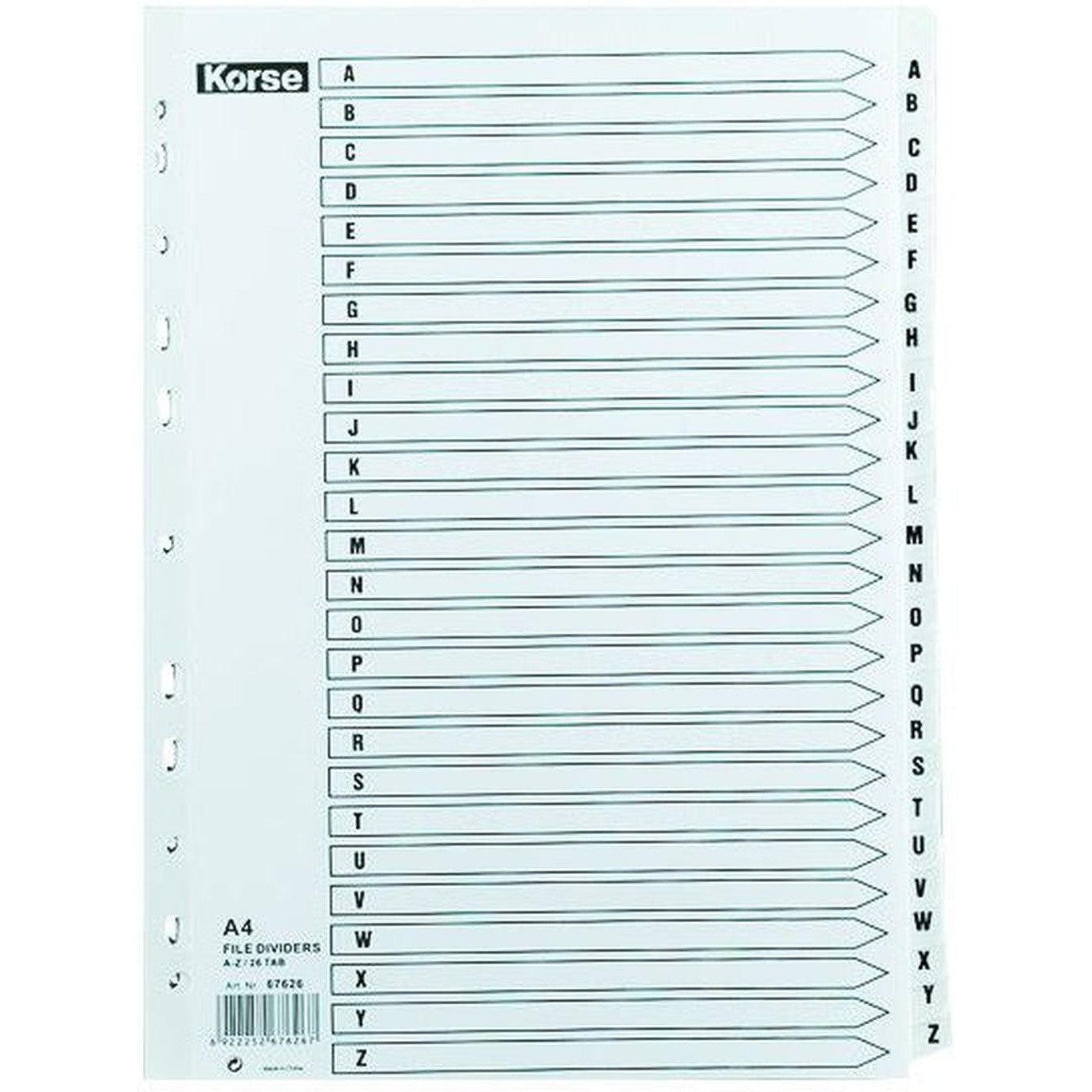 Index Divider A-Z