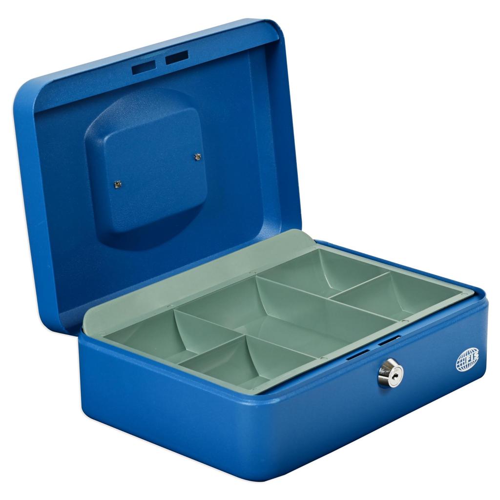 Iron Cash Box Blue - 25*20*9cm Large
