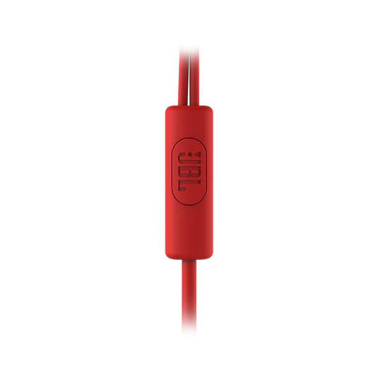 JBL C100SI Wired In Ear Headphones with Mic, JBL Pure Bass Sound Red