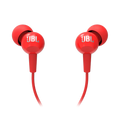 JBL C100SI Wired In Ear Headphones with Mic, JBL Pure Bass Sound Red