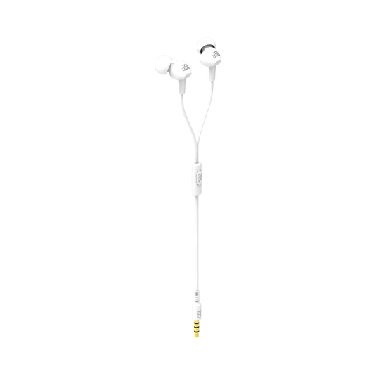 JBL C100SI Wired In Ear Headphones with Mic, JBL Pure Bass Sound White