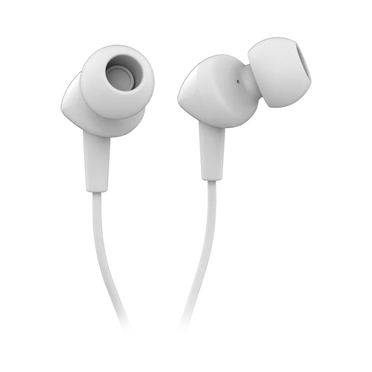 JBL C100SI Wired In Ear Headphones with Mic, JBL Pure Bass Sound White