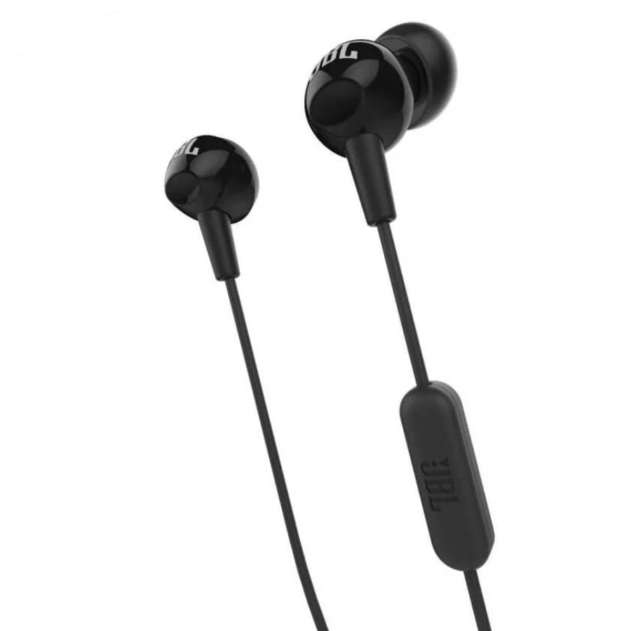 JBL C200 SIU Wired In Ear Headphones with Mic, JBL Pure Bass Sound Black Color
