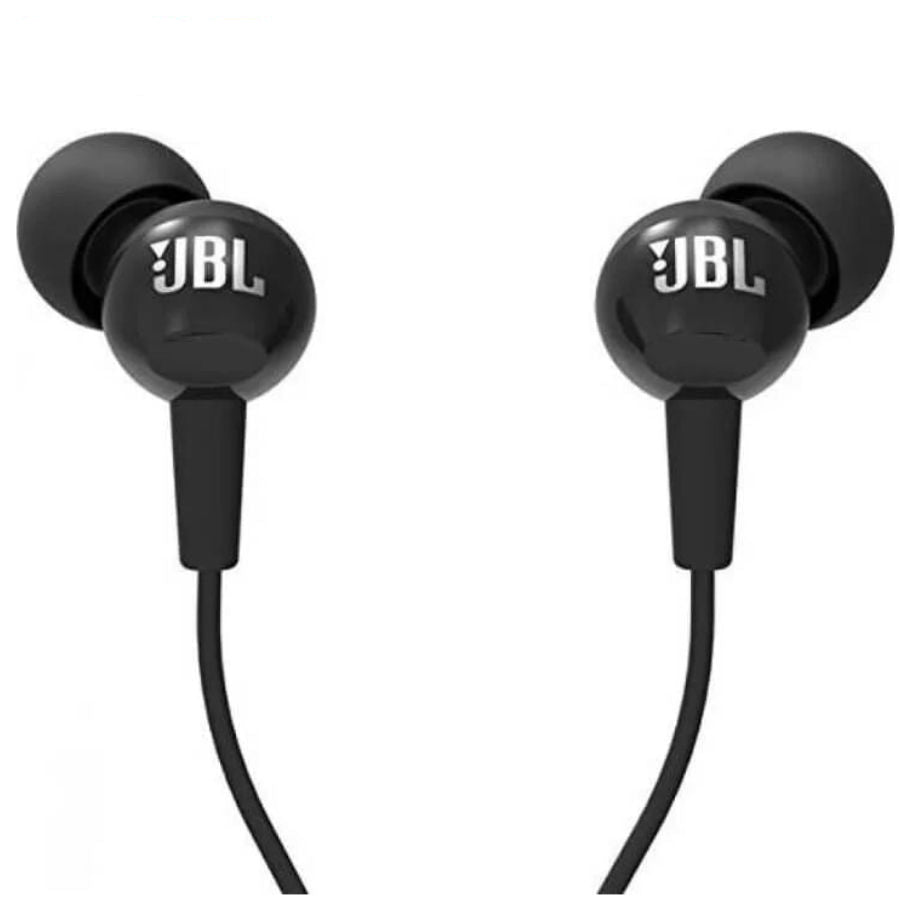 JBL C200 SIU Wired In Ear Headphones with Mic, JBL Pure Bass Sound Black Color