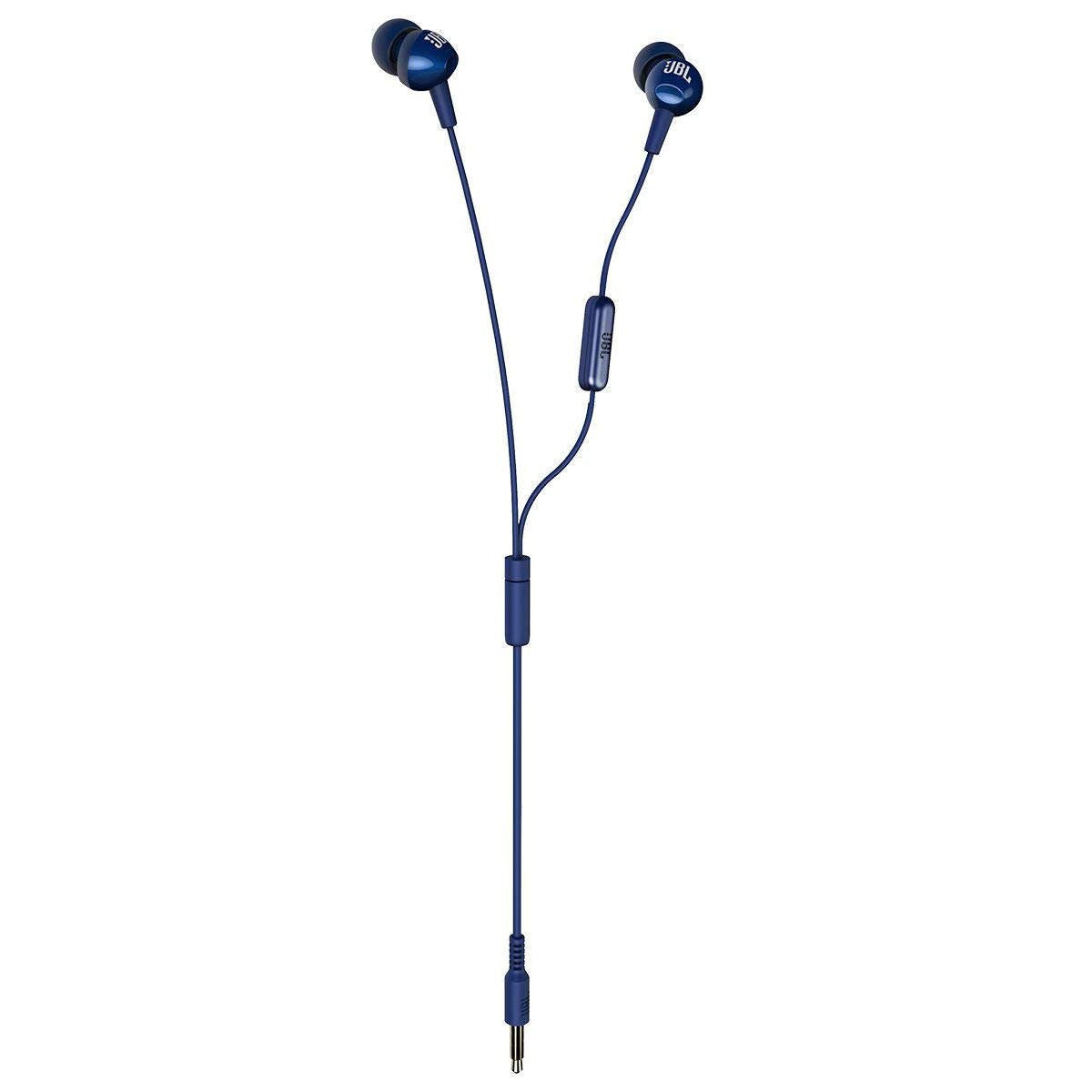 JBL C200 SIU Wired In Ear Headphones with Mic, JBL Pure Bass Sound Blue Color