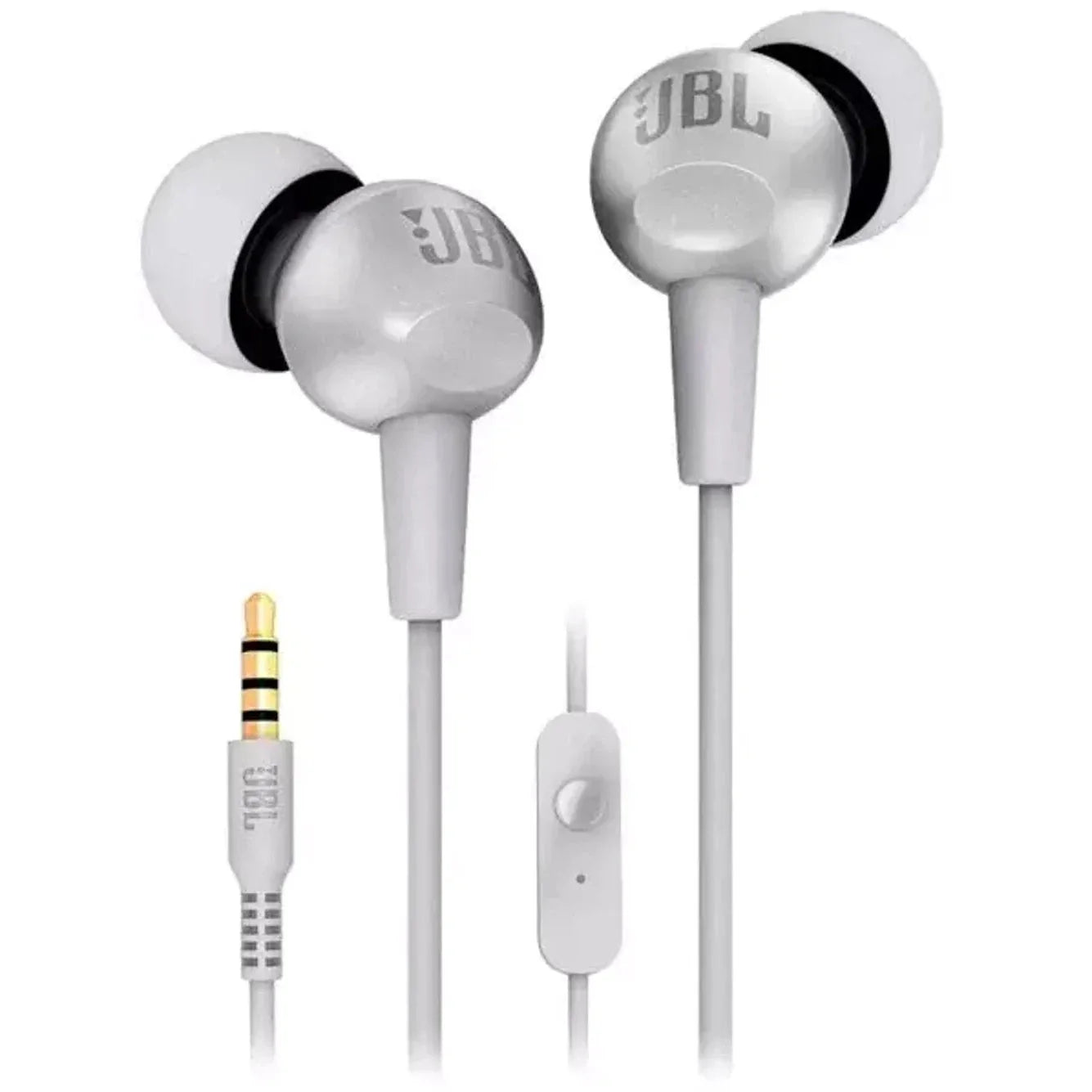 JBL C200 SIU Wired In Ear Headphones with Mic, JBL Pure Bass Sound Silver Color