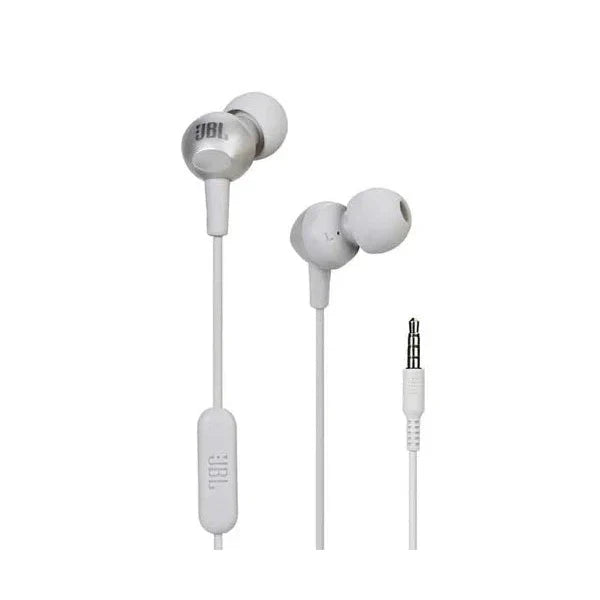 JBL C200 SIU Wired In Ear Headphones with Mic, JBL Pure Bass Sound Silver Color