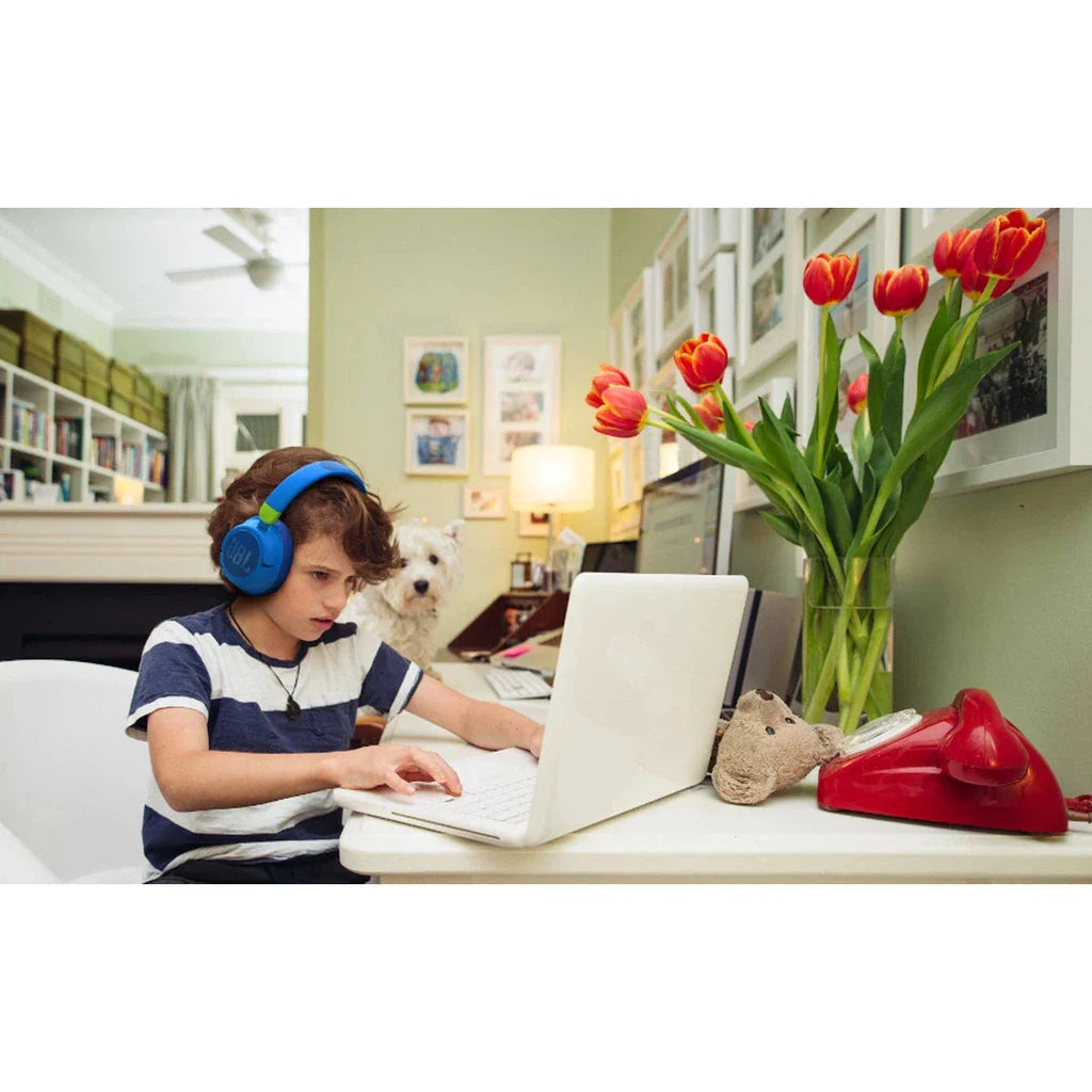 JBL JR 460NC Bluetooth Wireless Kids Headphone - Over-ear / Wireless / Blue