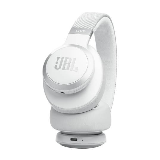 JBL LIVE 770NC Bluetooth Headphone with Mic (Upto 65 Hours Playback, Over Ear, White)