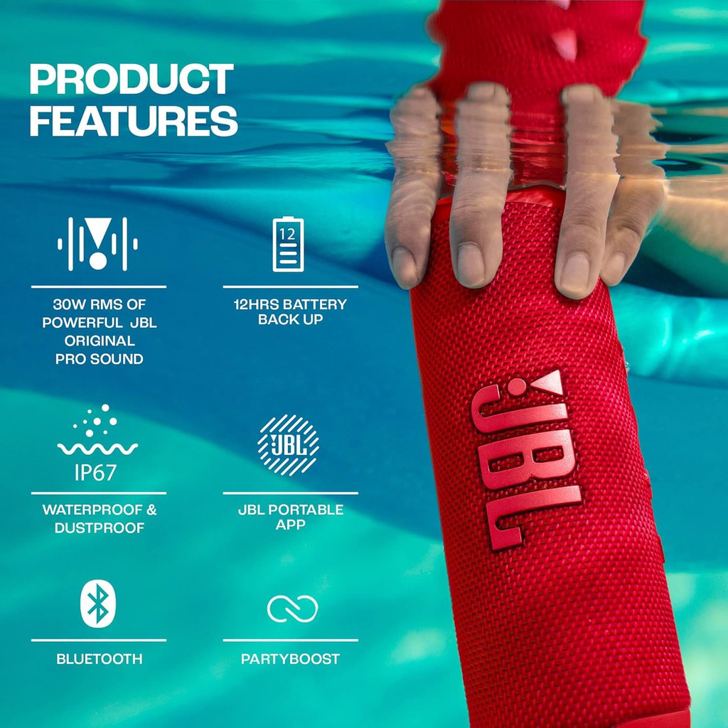 JBL Portable Speaker Flip 6 - Red