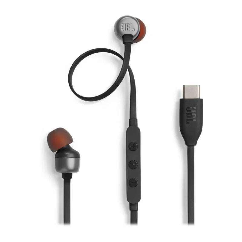JBL Tune 310C USB-C Headphones - In-ear / Wired / Black
