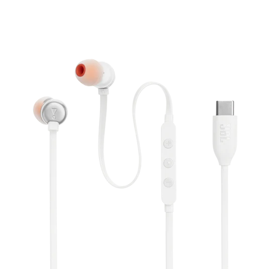 JBL Tune 310C USB-C Headphones - In-ear / Wired / White
