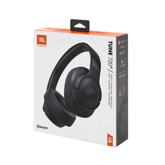 JBL Tune 720BT Wireless Over-Ear Headphones - Black