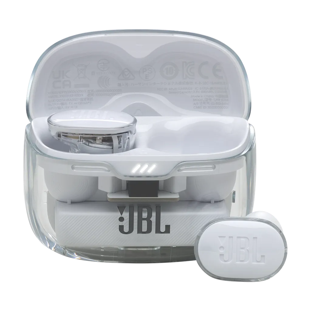 JBL Tune Buds True Wireless Noise Cancellation Earbuds GHOST EDITION - White