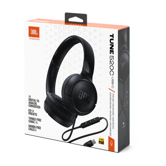 JBL USB-C WIRED HEADPHONE TUNE 520C BLACK