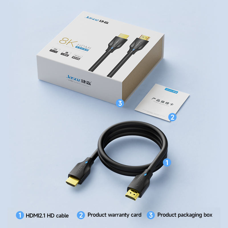 Jasoz A122 HDMI High Definition Cable 8K 2 Meter Black