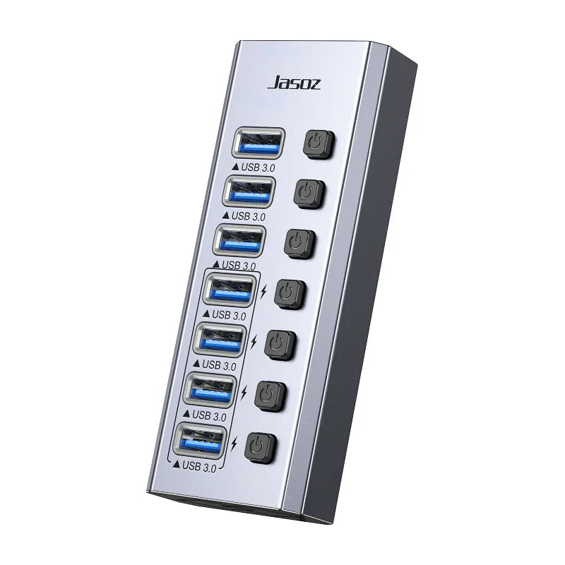 Jasoz F118 7-Port USB 3.0 Hub - Space Gray