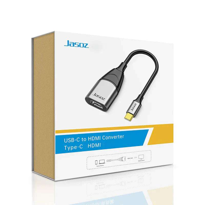 Jasoz H103 Type-C to HDMI Converter - Black/Silver
