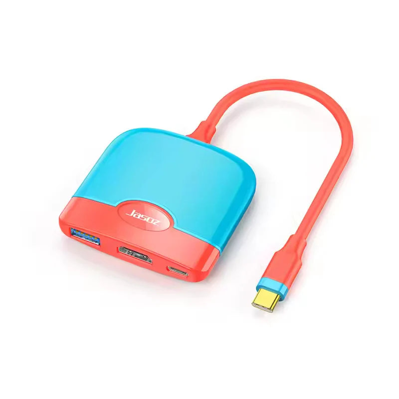 Jasoz H106 Type-C 3-in-1 Converter - Red/Blue