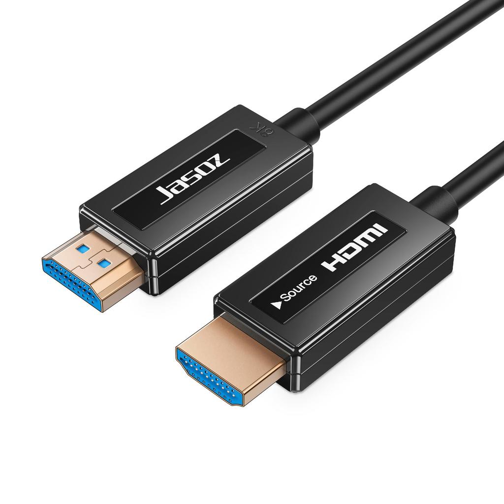 Jasoz HDMI Fiber Optical Cable - 8K / 48Gbps / 25 Meter / Black