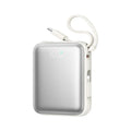 Joyroom 10000mAh Mini Power Bank – 22.5W Fast Charging, Built-in Dual Cables - Silver