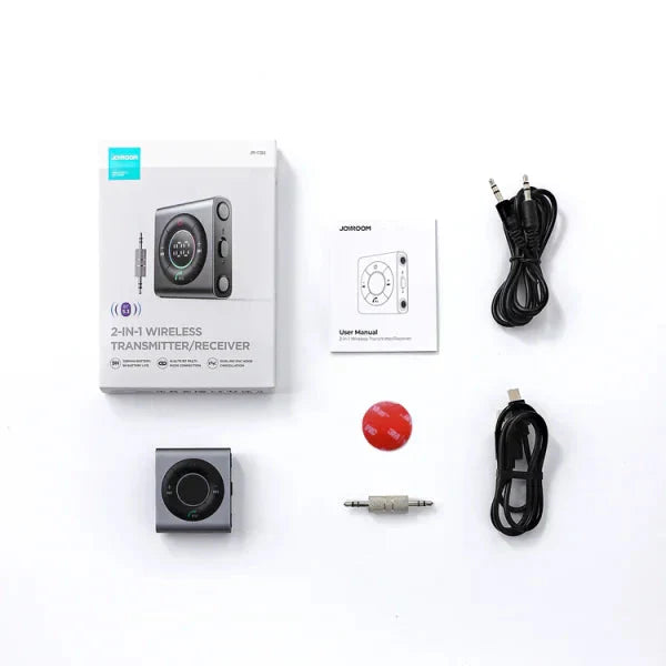 Joyroom 2-in-1 Wireless Transmitter/Receiver-Dark Gray