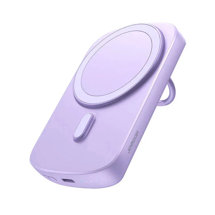 Joyroom 20W 6000mah Mini magnetic wireless power bank with ring - Purple