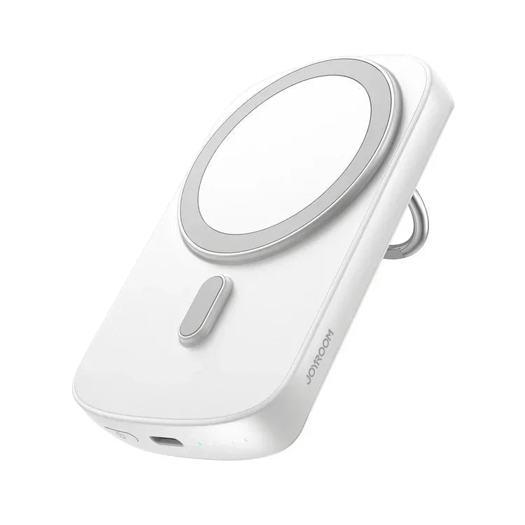 Joyroom 20W 6000mah Mini magnetic wireless power bank with ring - White