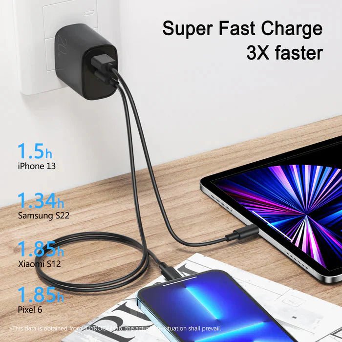 Joyroom 20W Dual-Port (QC3.0+PD) Fast Charger