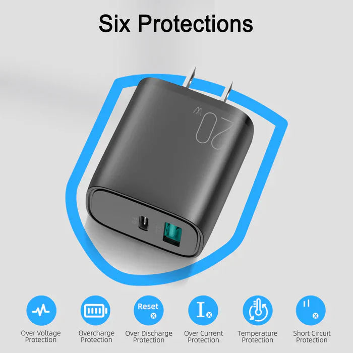 Joyroom 20W Dual-Port (QC3.0+PD) Fast Charger