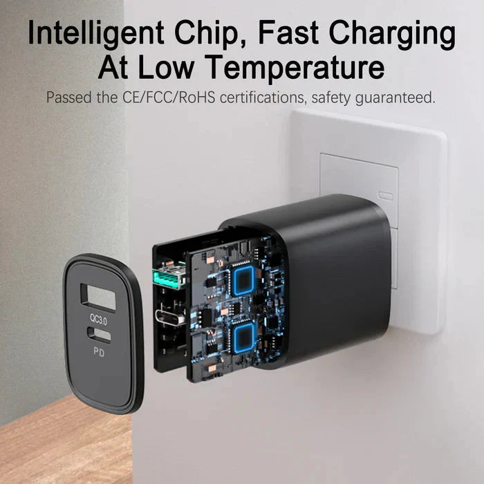Joyroom 20W Dual-Port (QC3.0+PD) Fast Charger