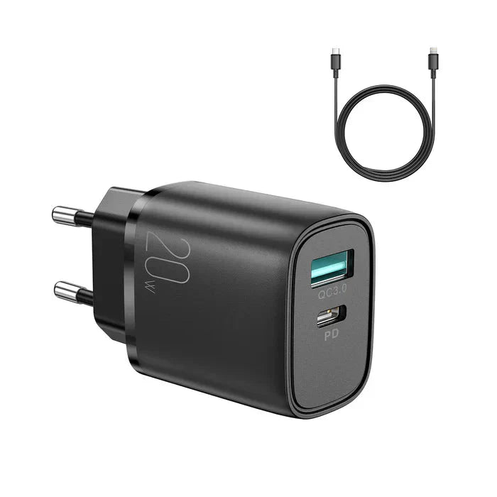 Joyroom 20W Dual-Port (QC3.0+PD) Fast Charger