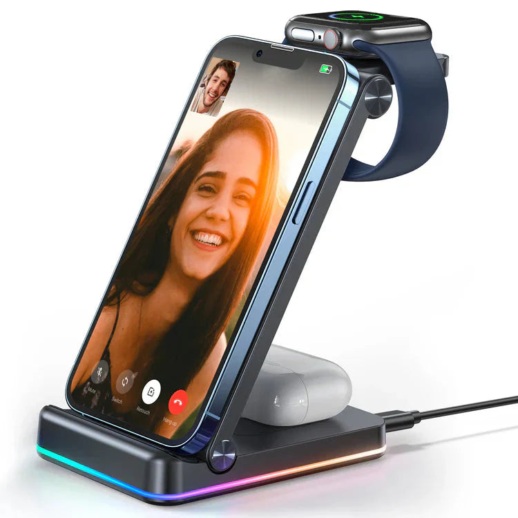 Joyroom 3 in 1 Magnetic Charging Station for phone for watch for earphone