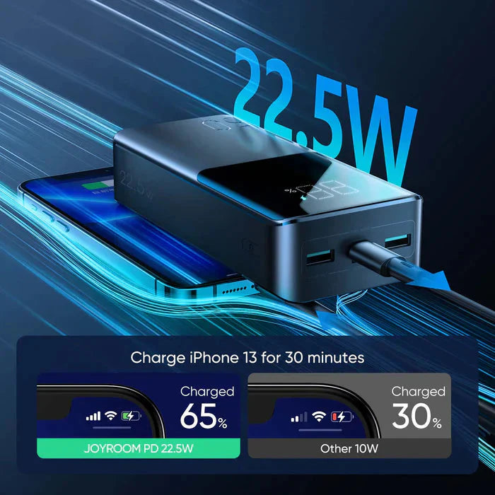 Joyroom 30000mah 22.5W fast charging powerbank with LCD display