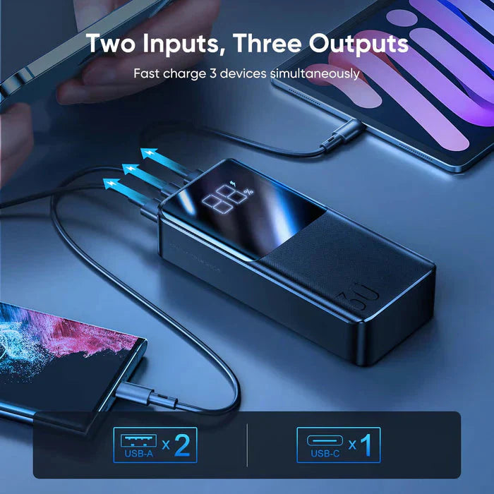 Joyroom 30000mah 22.5W fast charging powerbank with LCD display
