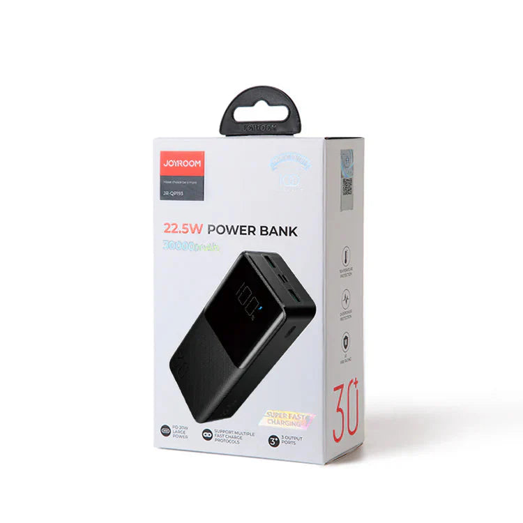 Joyroom 30000mah 22.5W fast charging powerbank with LCD display