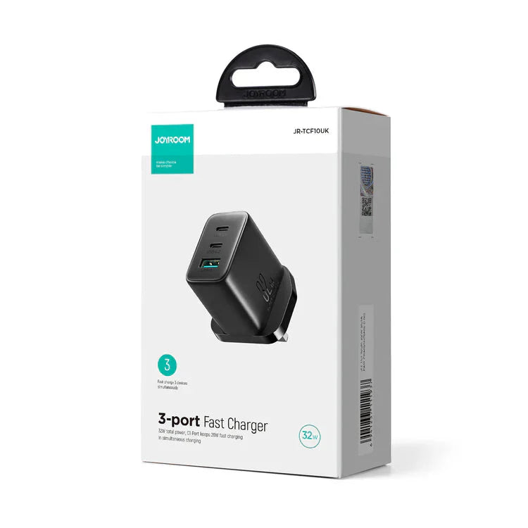 Joyroom 32W 2PD+QC Mini Intelligent Fast Charger - Dual Ports for Quick Charging