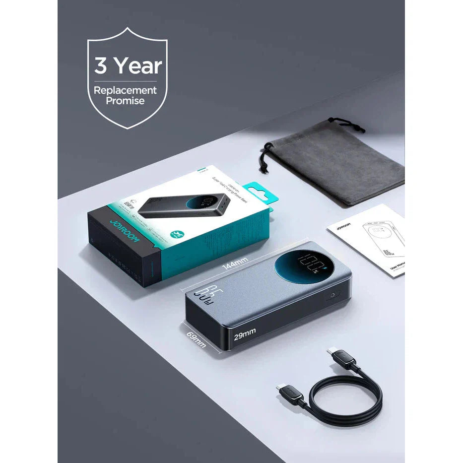 Joyroom 65W Power Bank 20000mAh - Black - Fast Charging for Devices