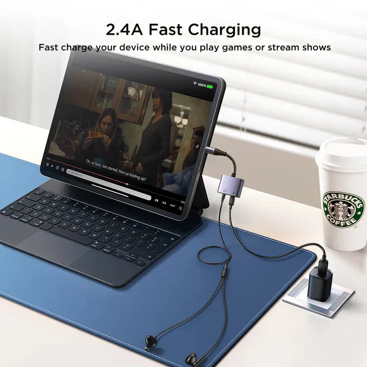 Joyroom Audio-Transfer Series 2-in-1 Audio Adapter