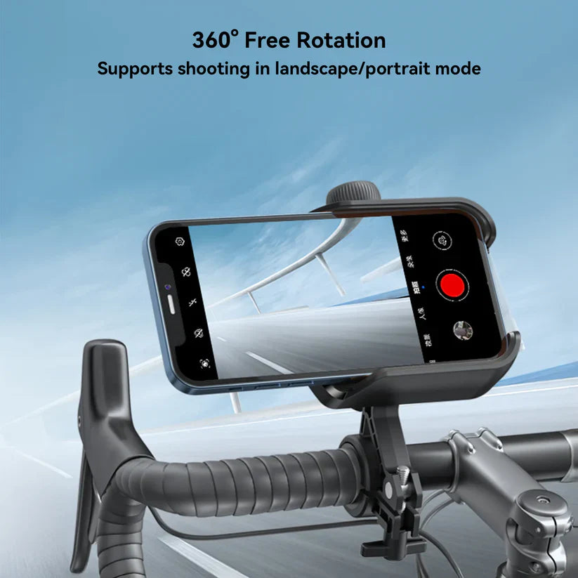 Joyroom Bike Phone Mount Holder – Universal Handlebar Clip, Black
