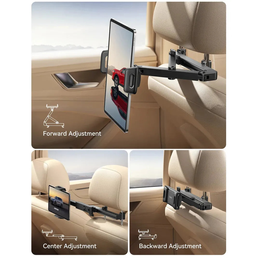Joyroom Car Headrest Tablet Holder – Adjustable Mount, Black