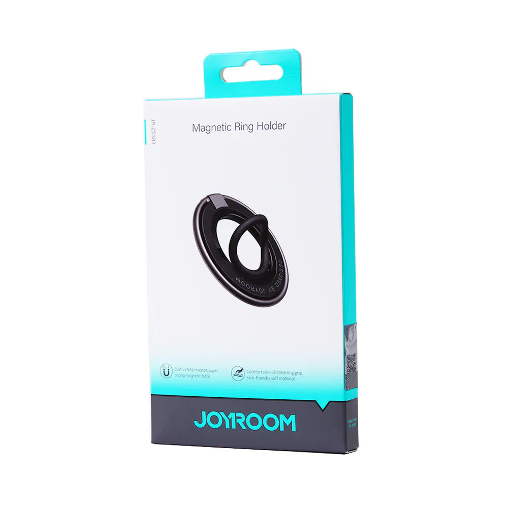 Joyroom Magnetic Phone Ring Holder – 360° Stand, Black