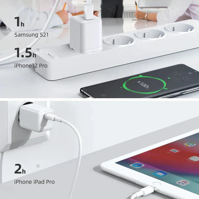 Joyroom PD 25W Mini Intelligent Fast Charger Adapter with USB-C Cable - BLACK