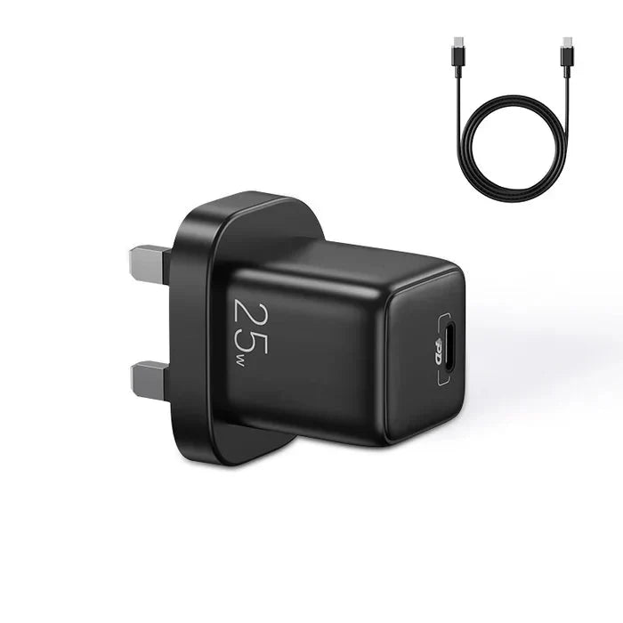 Joyroom PD 25W Mini Intelligent Fast Charger Adapter with USB-C Cable - BLACK