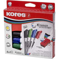 KORES MARKER WHITEBOARD SET-4 CHISEL+ERASER