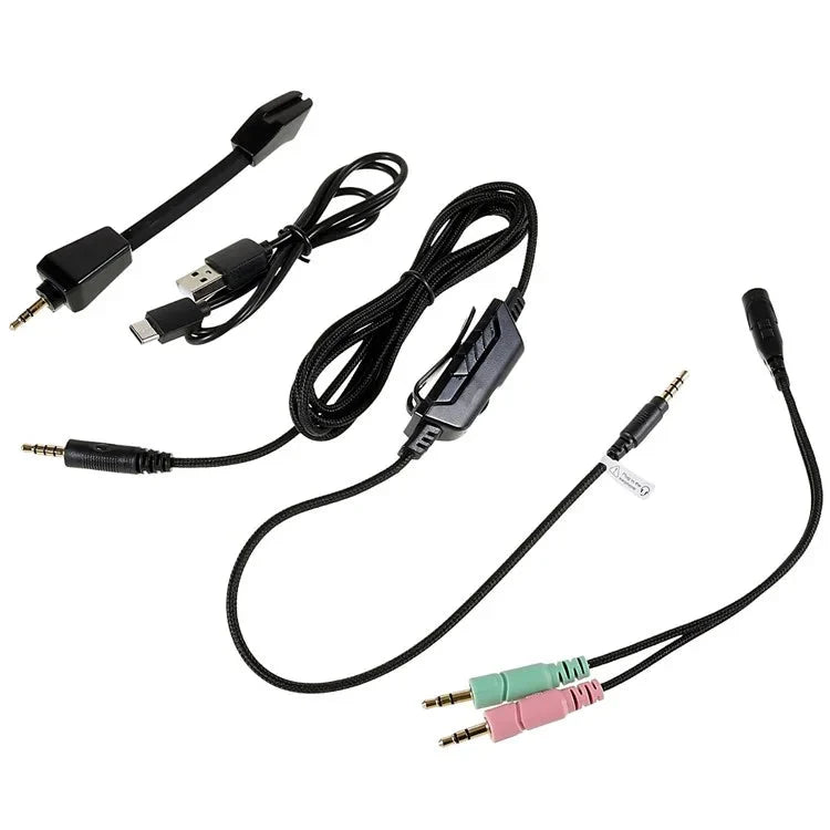 KOTION EACH G2000BT Stereo Gaming Headset Noise Cancelling Over Ear Headphones with Detachable Mic - Red