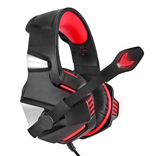 Kotion Each G7500 Computer Gaming Stereo Headset Earphone Multimedia LED With Mic - Red