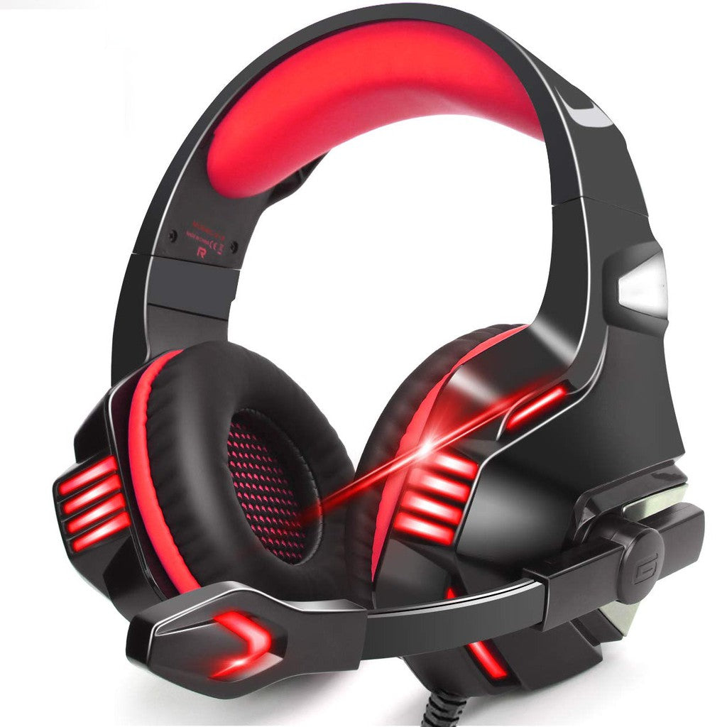 Kotion Each G7500 Computer Gaming Stereo Headset Earphone Multimedia LED With Mic - Red